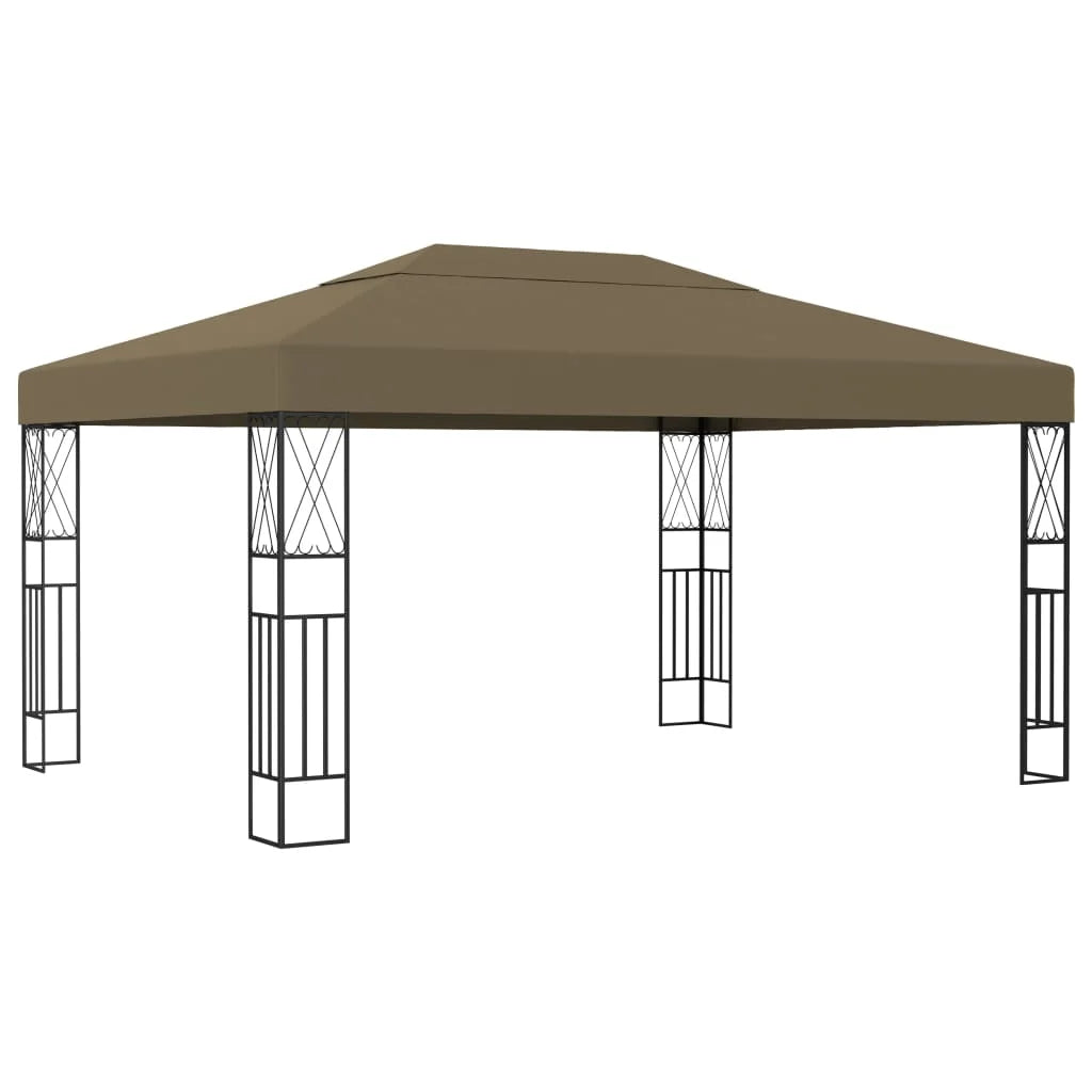 vidaXL 118.1" x 157.5" Taupe Elegant Outdoor Canopy