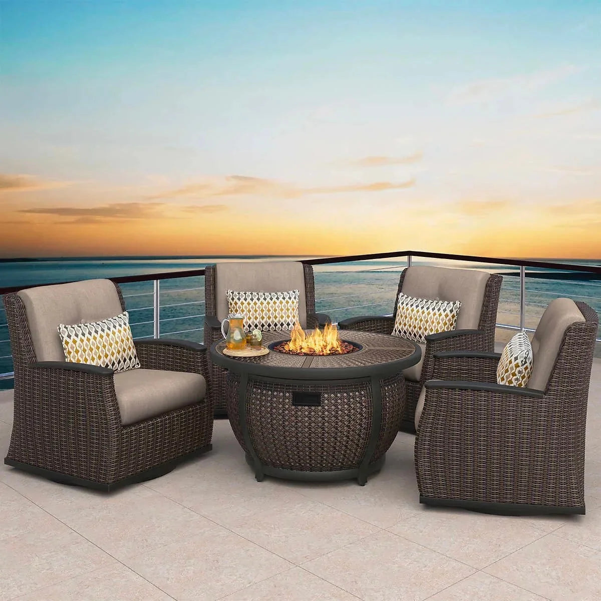 💥Limited Quantity💥—Agio Vermont 5-piece Fire Chat Set