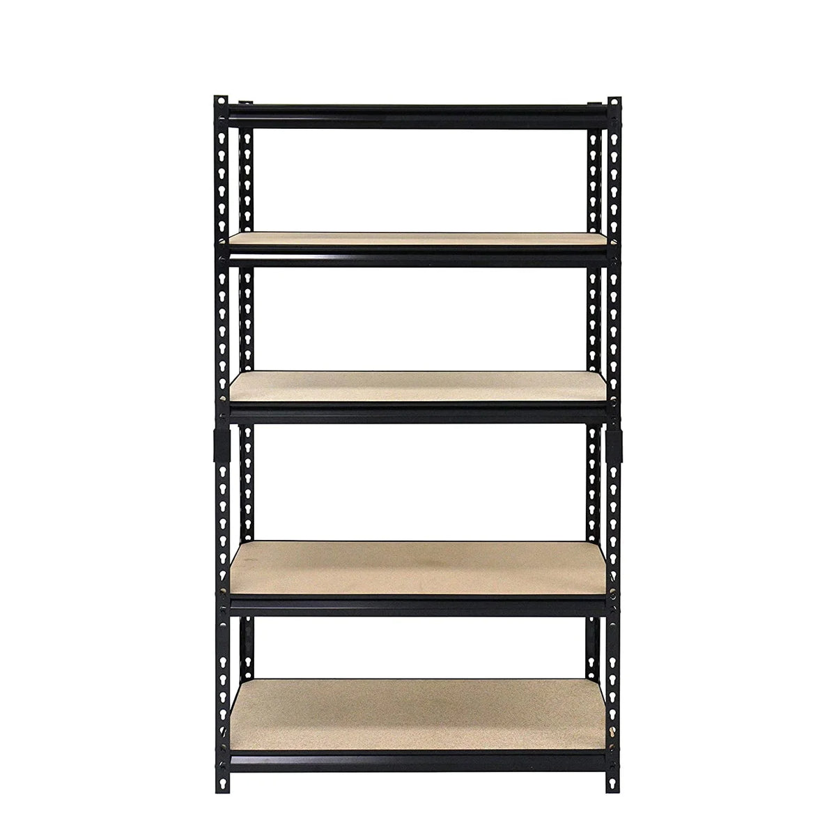 Étagère de rangement en acier Juggernaut à 5 tablettes, 36 po L x 18 po P x 72 po H, noir