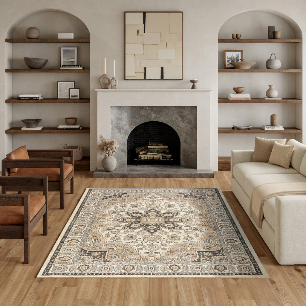 Nourison Briar Area Rug, Rose, 6'6" x 9'6"