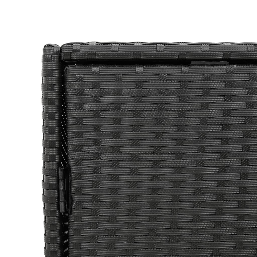 VidaXL Contemporary Poly Rattan Storage Cabinet, 32.7" x 17.7" x 29.9", Gray