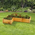 Jardinière d'extérieur en bois Expert Gardener, 2,25 m L x 0,6 m l x 27 cm H