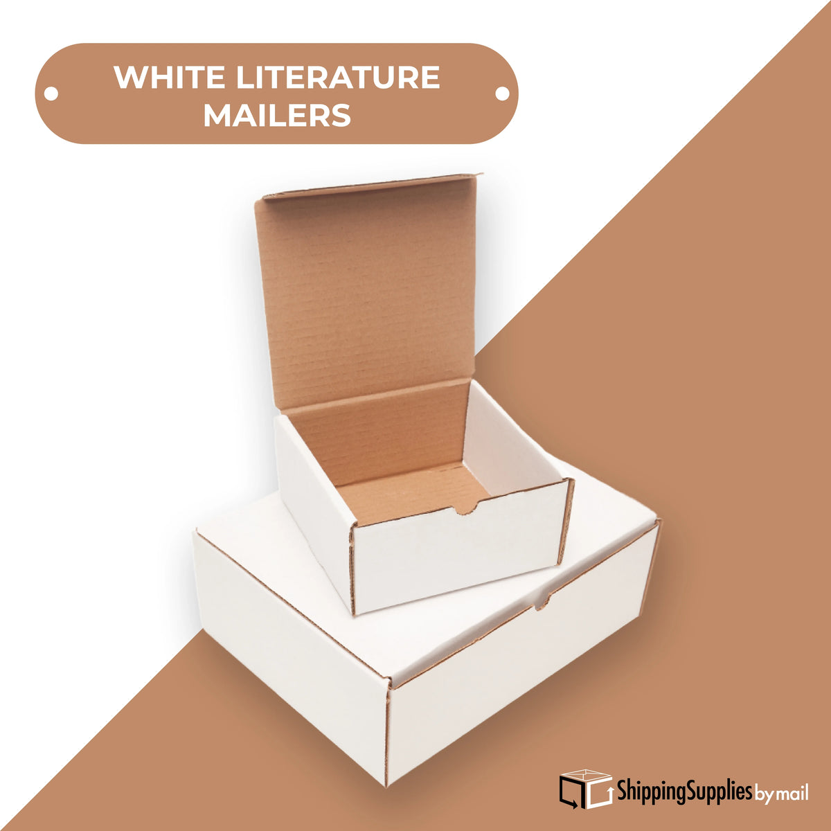 SSBM 16" x 16" x 4" ECT-32B White Literature Shipping Mailers 25/Case