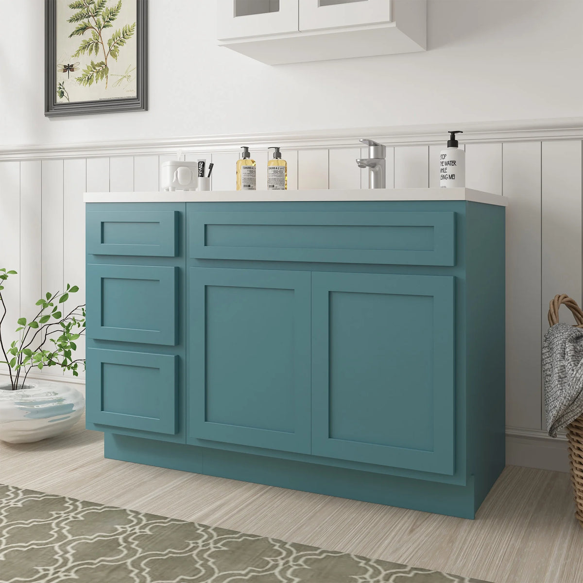 45 in. W x 21 in. D x 32.5 in. H Bath Vanity Cabinet without Top in Gray