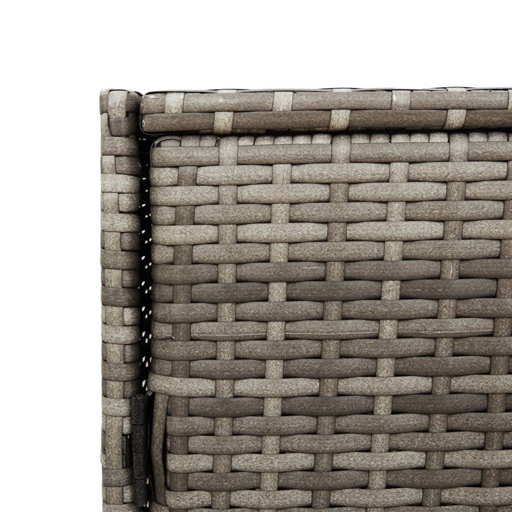 VidaXL Contemporary Poly Rattan Storage Cabinet, 32.7" x 17.7" x 29.9", Gray