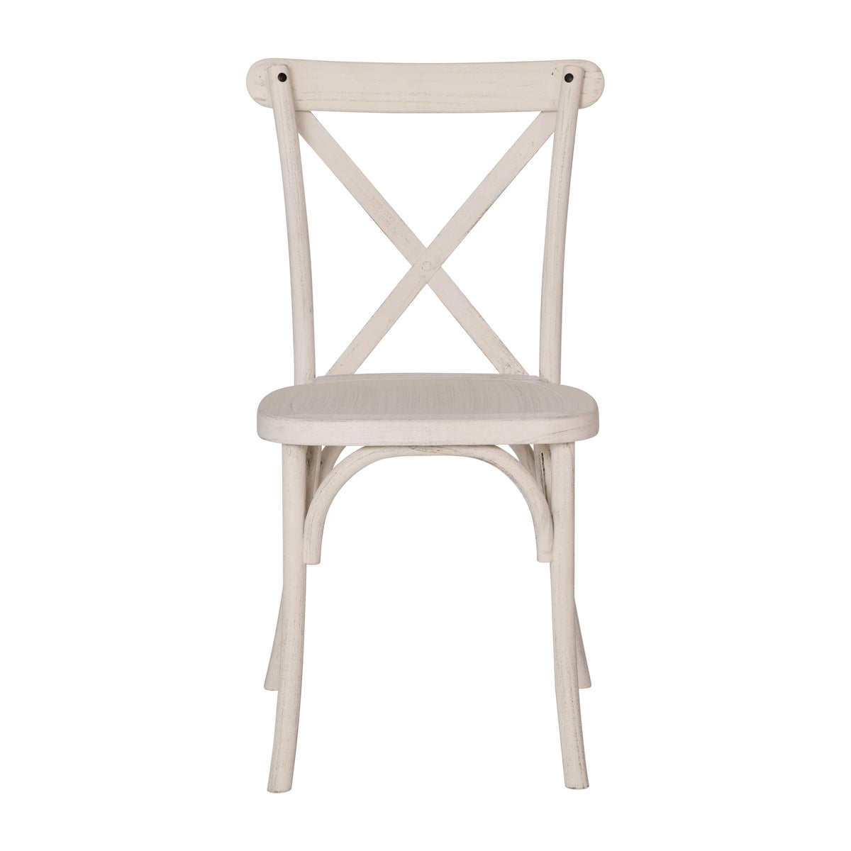 Emma + Oliver 2-pack Black Resin X-Back Chair