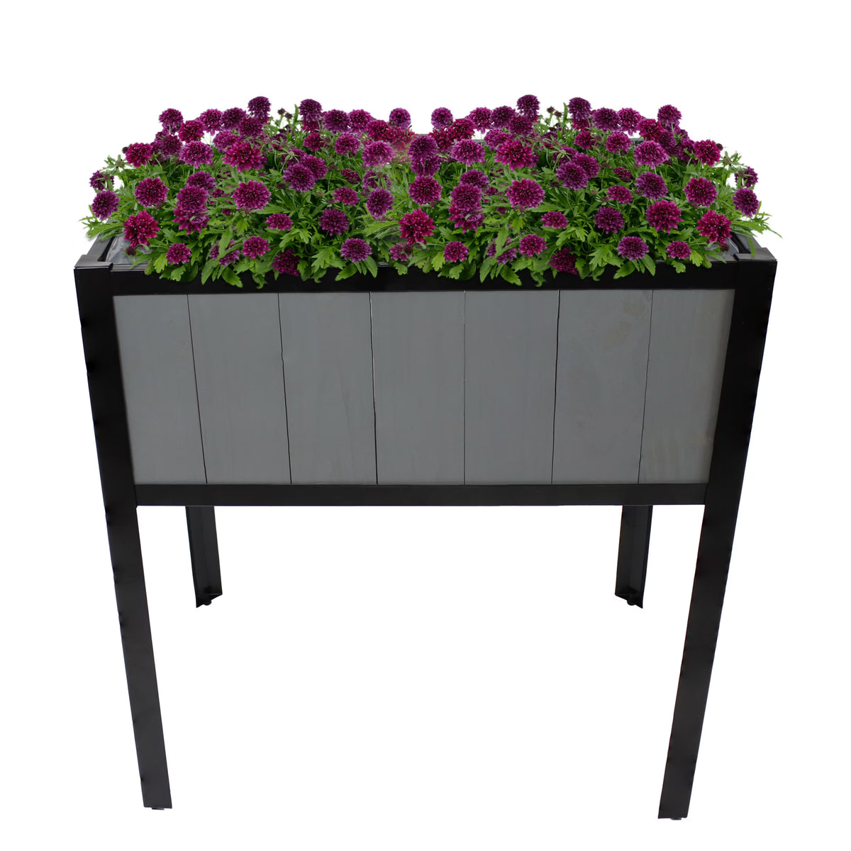 Sunnydaze 29.25" x 20" x 30.75" Gray Acacia Wood Rectangular Raised Garden Bed with Legs
