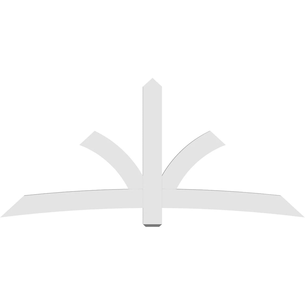 96"W x 44"H x 2"D x 6"F, 11/12 Pitch, Davenport Architectural Grade PVC Gable Bracket