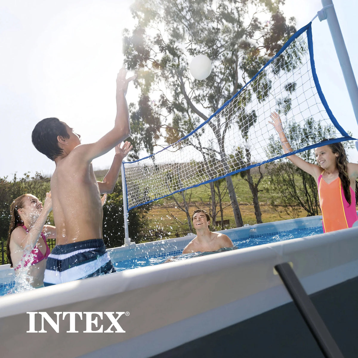 INTEX 32ft x 16ft x 52in Ultra XTR Above Ground Pool, Floats (2 Pack), & Inflatable Cooler