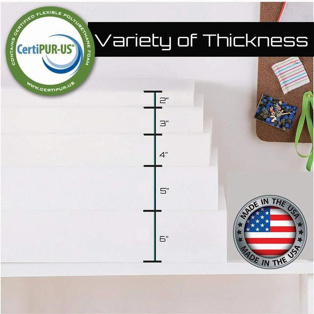 Seat Cushion 3"T x 30"W x 80"L (1546) "High Density Firm" Sofa Cushion Replacement, Upholstery Sheet Foam, Foam Padding