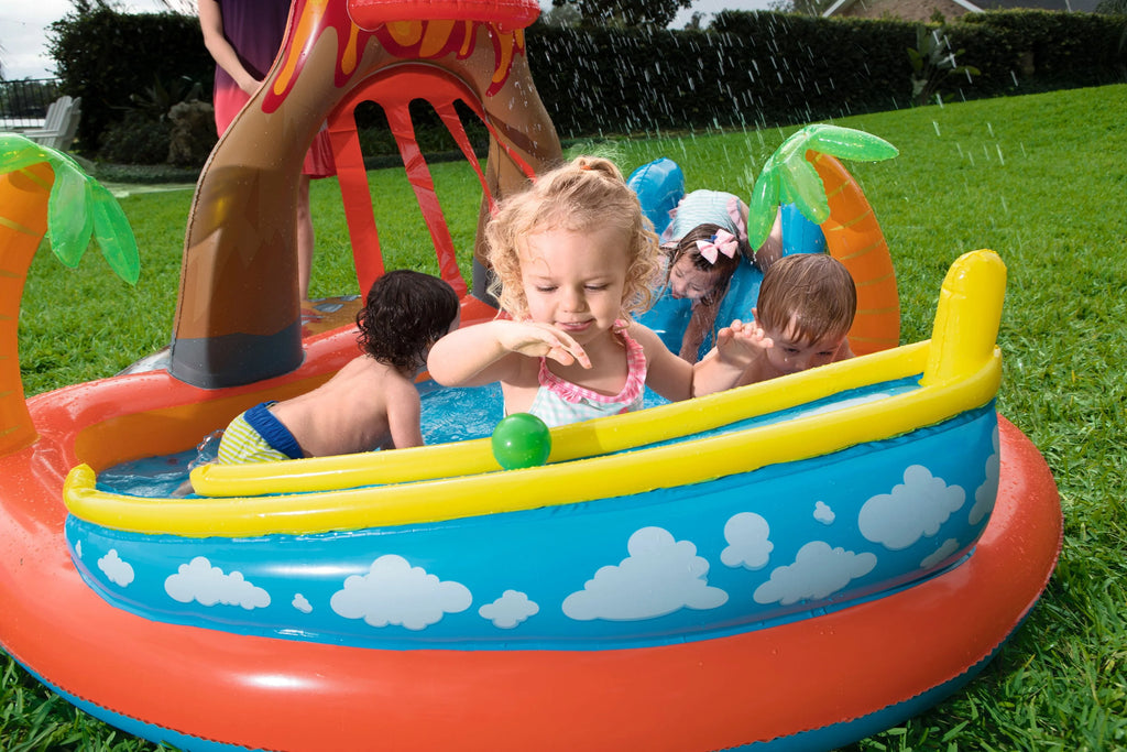 Bestway - H2OGO! 104 in. x 104 in. x 41 in. Lava Lagoon Play Center