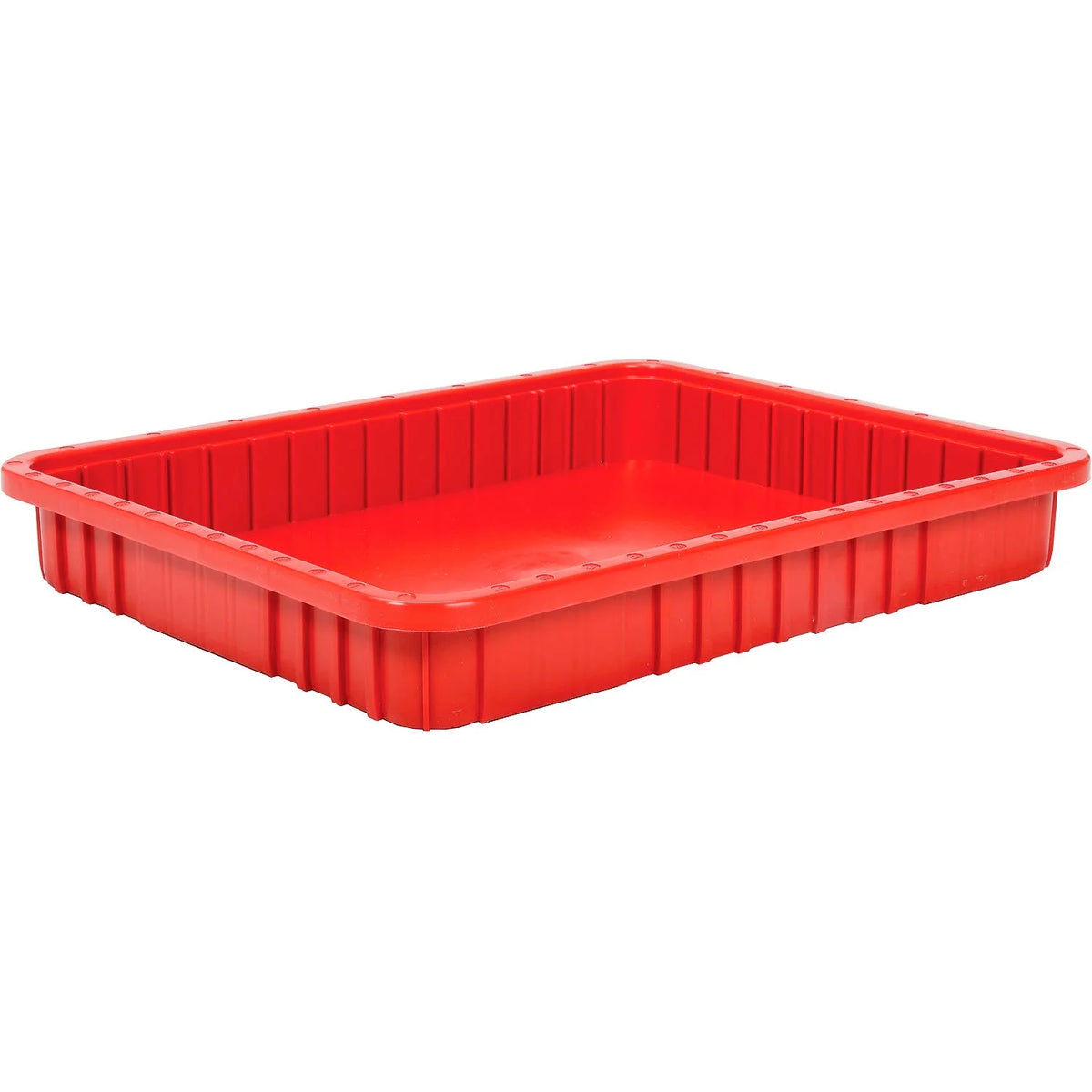 Global Industrial(TM) Plastic Dividable Grid Container - DG93030 22-1/2"L x 17-1/2"W x 3"H Red