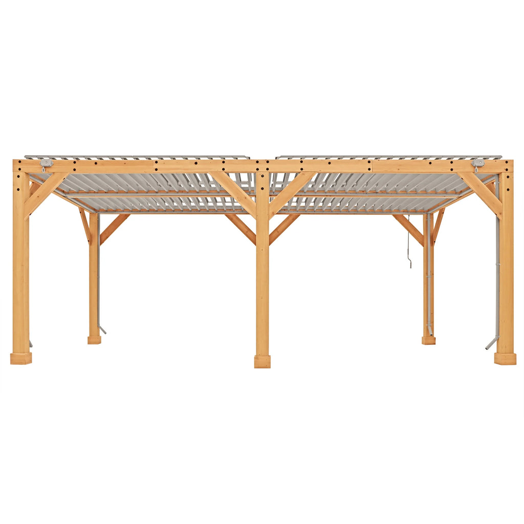 Yardistry 10 ft. x 20 ft. Meridian Louvered Pergola