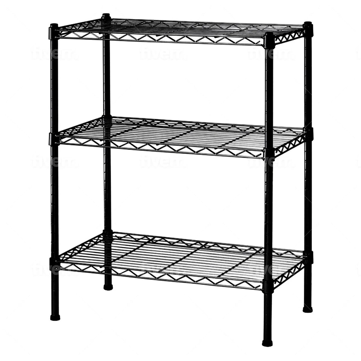 Étagère de rangement Juggernaut Storage à assemblage facile, 3 tablettes, 24 po L x 14 po P x 30 po H, noir