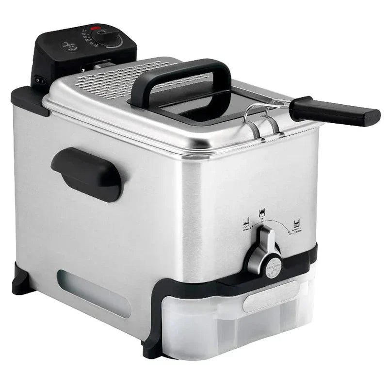 Ultimate Steel Deep Fryer with Basket 3.5 Liter Oil and 2.6 Pound Food Capacity