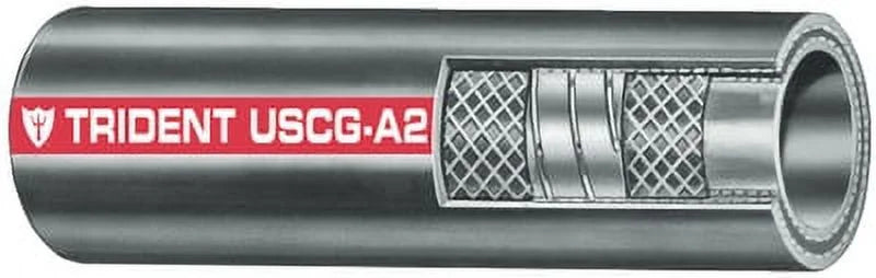 Tuyau de remplissage de carburant pour marine Trident 32710041B, type A2, diam. int. 1 po x diam. ext. 1-27/64 po x 12-1/2 pi, pression de service de 80 lb