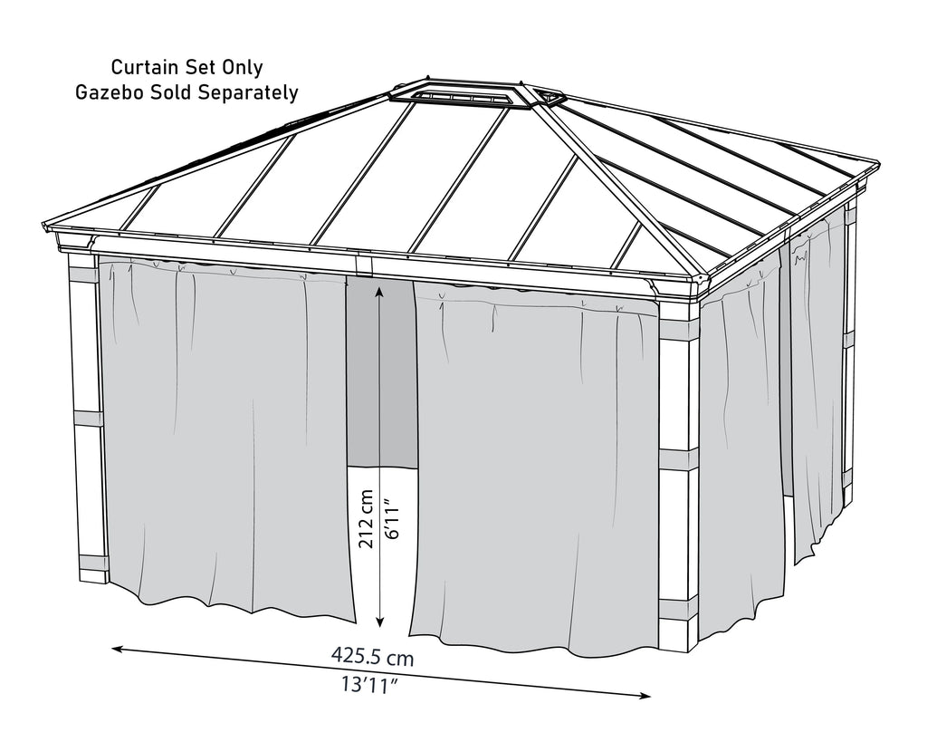Palram - Canopia Dallas 4300 12' x 14' Curtain Set