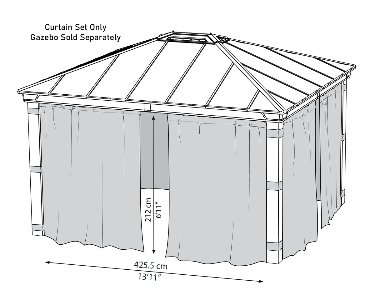 Palram - Canopia Dallas 4300 12' x 14' Curtain Set