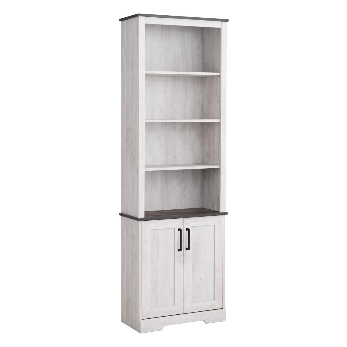 Bibliothèque Prepac Rustic Ridge, blanc délavé, 26 po L x 79,75 po H x 12,5 po P