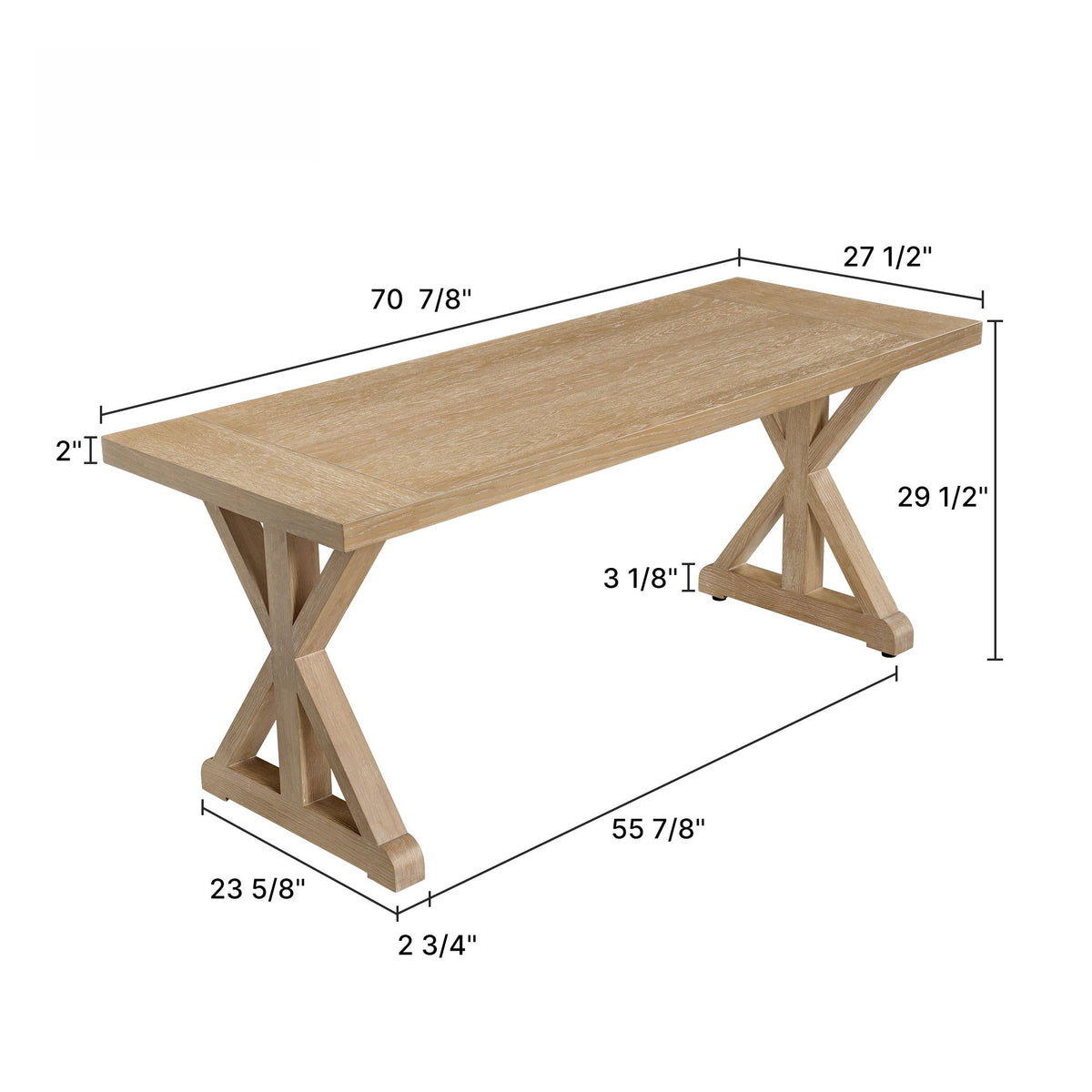 Eureka Timberline 71' x 28' Adjustable Writing Desk