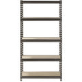 Muscle Rack 30"W x 12"D x 60"H 5-Shelf Steel Freestanding Shelves, 500 lbs. Capacity per Shelf; Silver