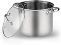 Cook N Home Basics 12 QT Stainless Steel Stock Pot with Lid,Cooking Pot for Pasta,Stockpot with Sturdy Handle,Soup Pot with Even Heating,Oven & Dishwasher Safe,Cookware for Canning,Boiling