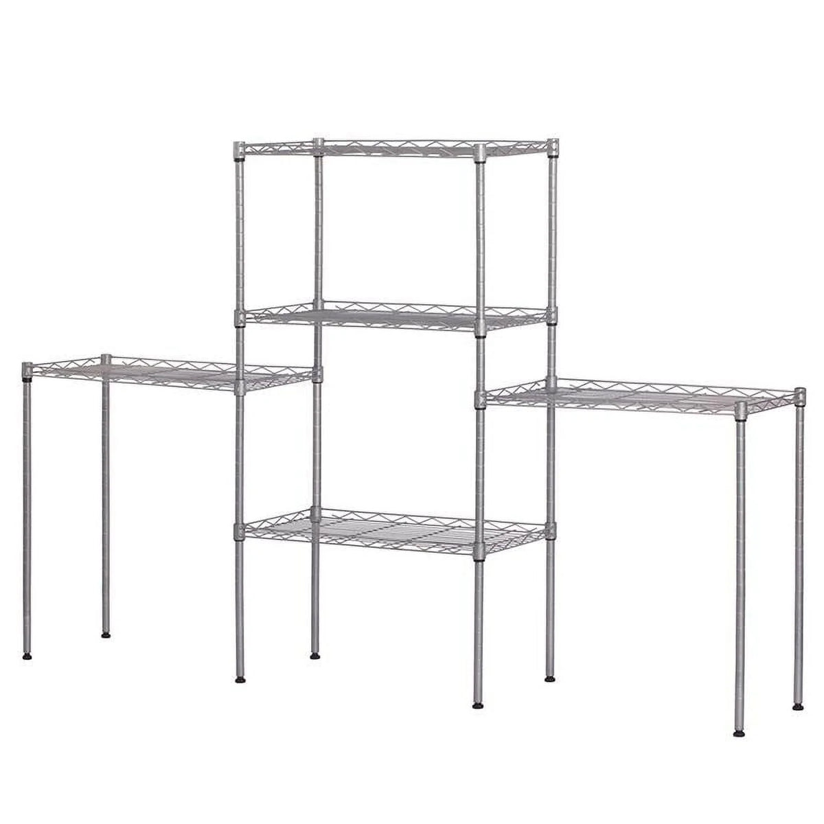 SamyoHome 60"x 22"x 12" Heavy Duty Steel Storage Rack Metal Shelf Wire Shelving, Silver