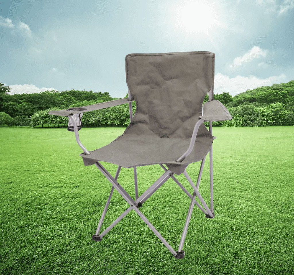 Ozark Trail Classic Folding Camp Chairs, with Mesh Cup Holder,Set of 4, 32.10 x 19.10 x 32.10 Inches