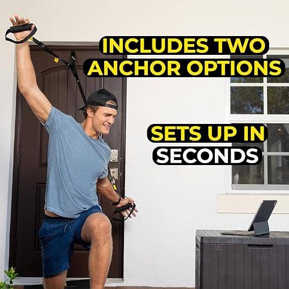 TRX GO Suspension Trainer, At Home, Portable Gym Workout, For Strength Training, Full Body Exercise Equipment