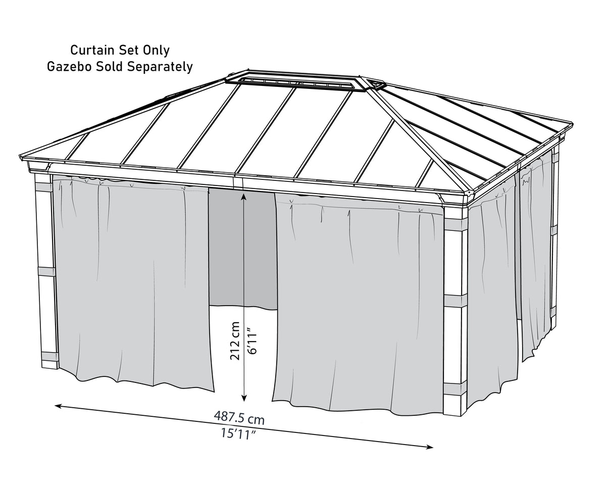 Palram - Canopia Dallas 4300 12' x 14' Curtain Set