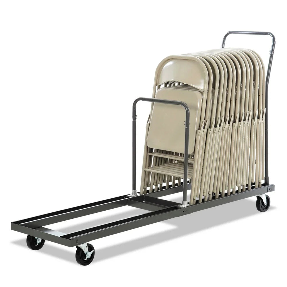 Chariot pour chaises/tables en métal Alera ALEFTCART, 20,86 po x 50,78 po à 72,04 po x 43,3 po, capacité de 600 lb - Noir