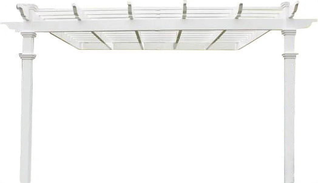 Vita 12' x 12' Freemont White Vinyl Pergola, VA42044