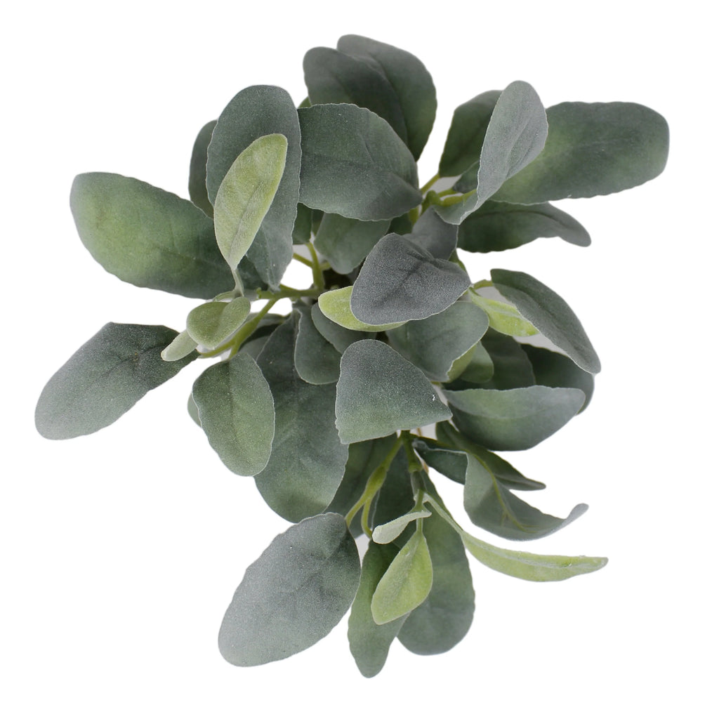 Oreille d'agneau artificielle Mainstays dans un pot en céramique blanc (29,2 cm H x 17,8 cm L x 17,8 cm P)