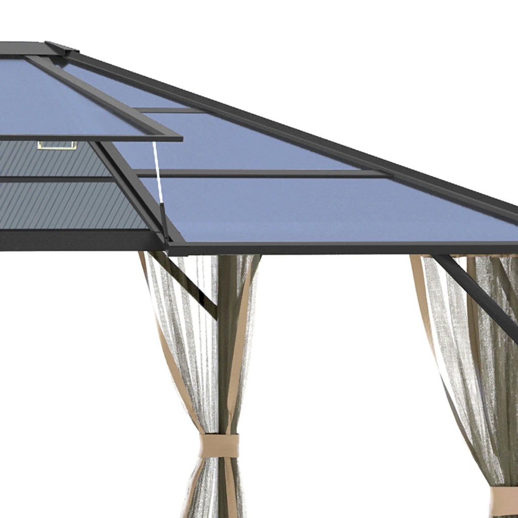 Outsunny 10' x 12' Hardtop Canopy Gazebo, Durability