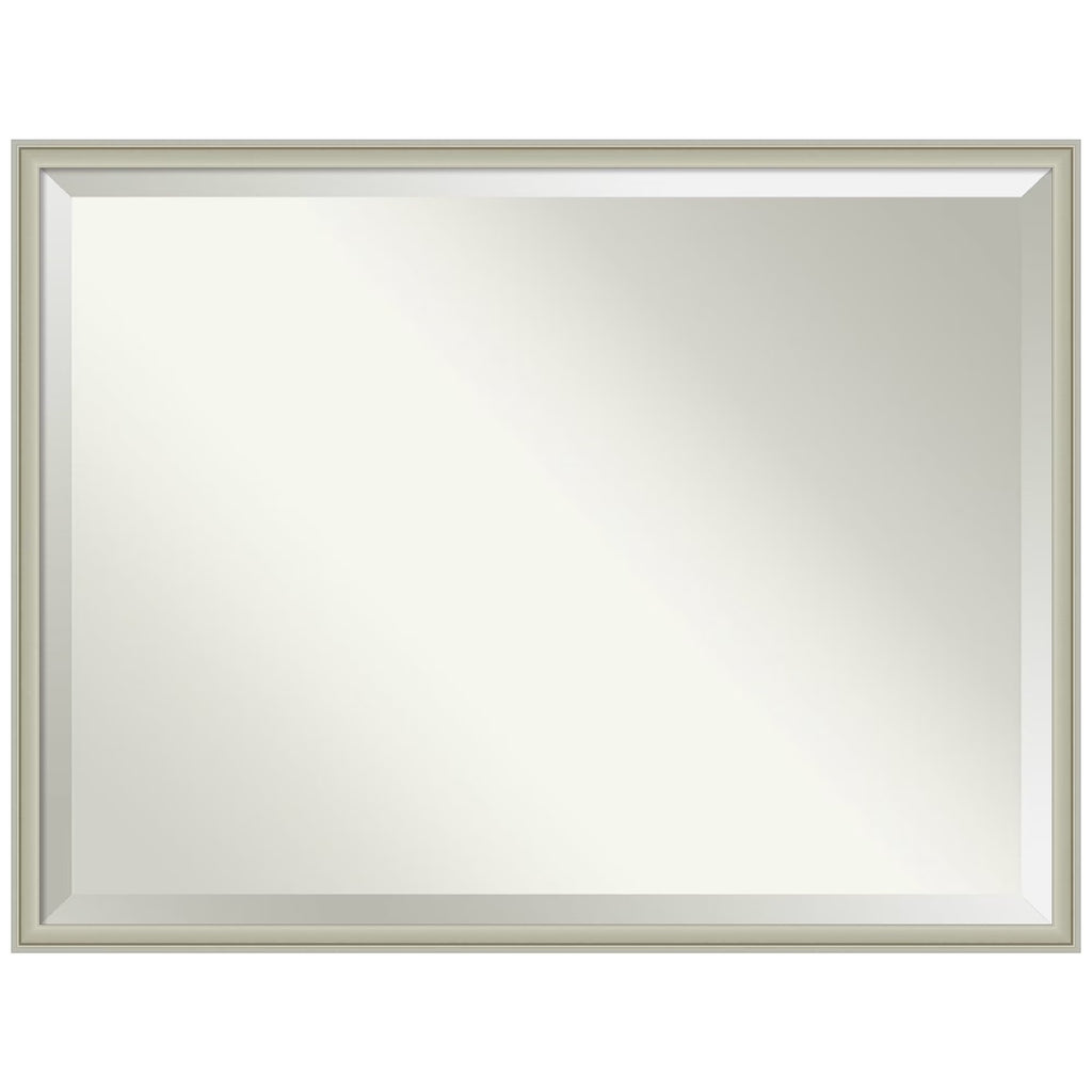 Amanti Art Florence Silver Beveled Wall Mirror 31.75 x 41.75 in.