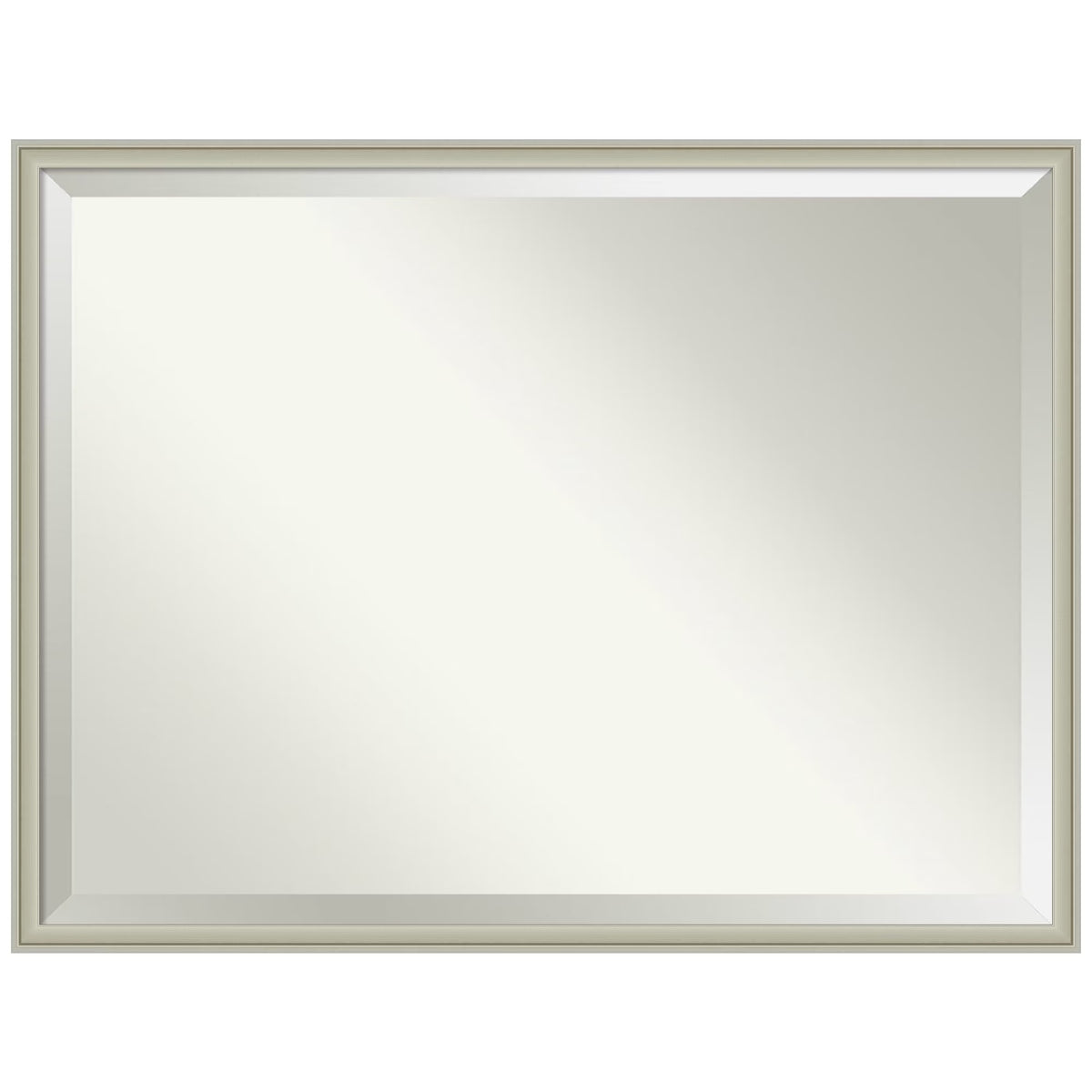 Amanti Art Florence Silver Beveled Wall Mirror 31.75 x 41.75 in.