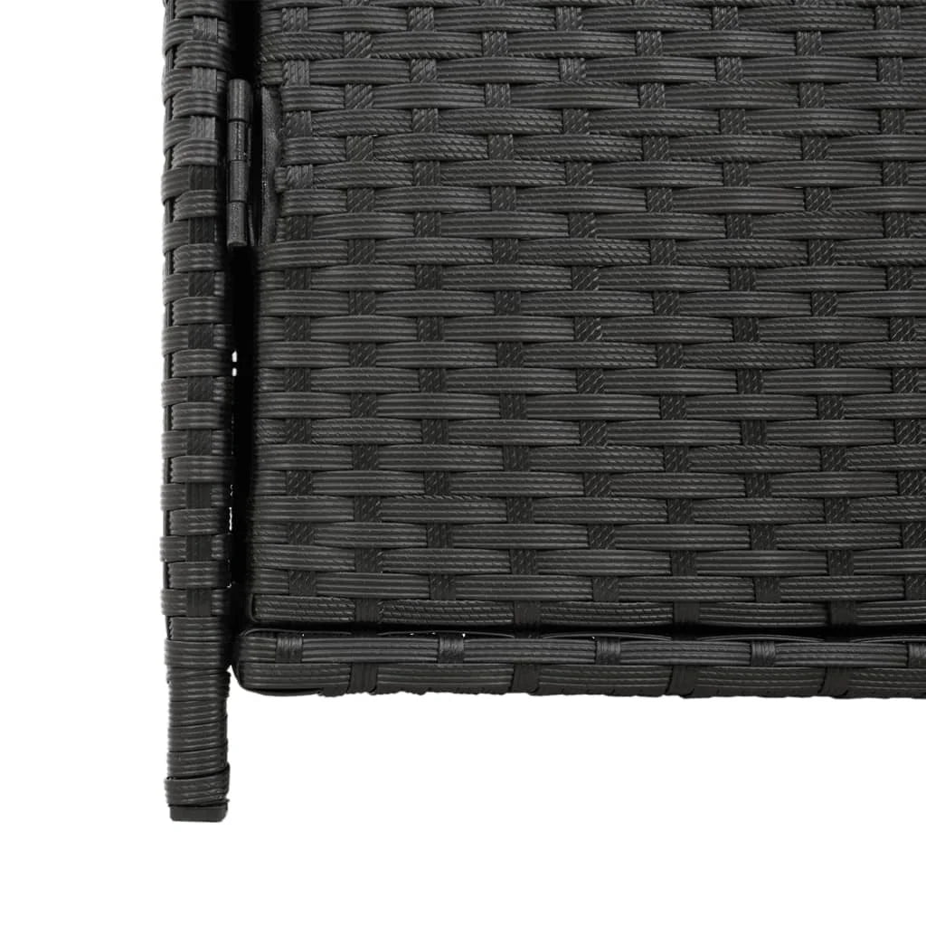 VidaXL Contemporary Poly Rattan Storage Cabinet, 32.7" x 17.7" x 29.9", Gray
