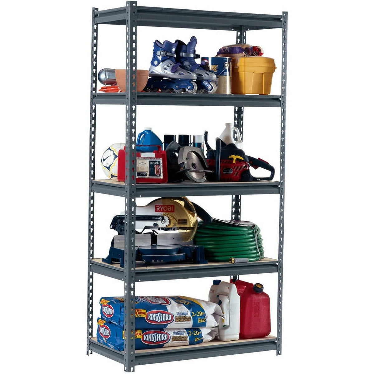 Edsal 36" W x 24" D x 72" H Steel Commercial Shleving Unit, 1250-pound Capacity