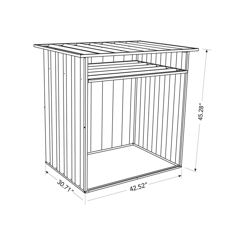 Abri de jardin en métal Absco 1,22 m x 0,76 m x 1,13 m - Gris boisé