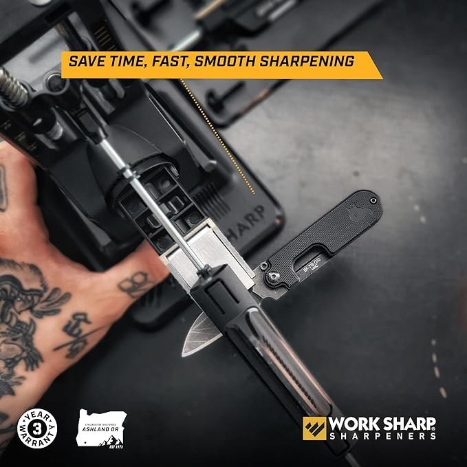 Work Sharp Precision Adjust Elite Knife Sharpener – Adjustable Knife Sharpening System – For Hunting, Serrated & Kitchen Knives