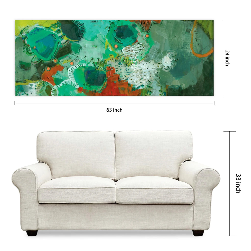 Empire Art Direct Lolly II Frameless Free Floating Tempered Glass Panel Graphic Wall Art, 63" x 24" x 0.2", Ready to Hang