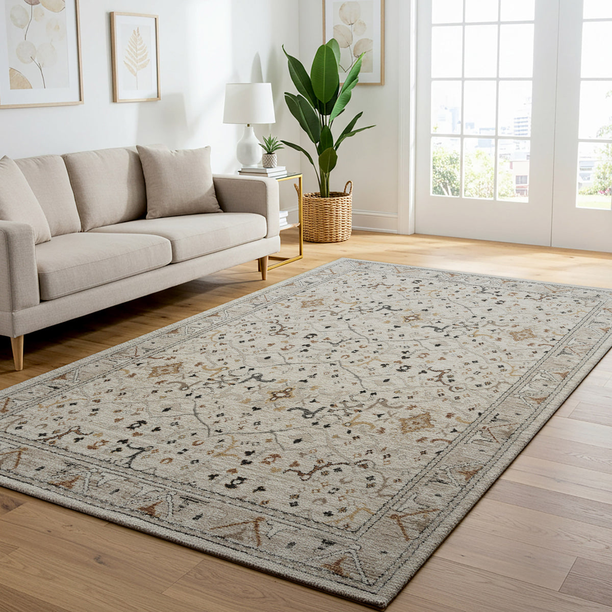 Solaris Area Rug, Ayana Ivory, 6'6" x 9'