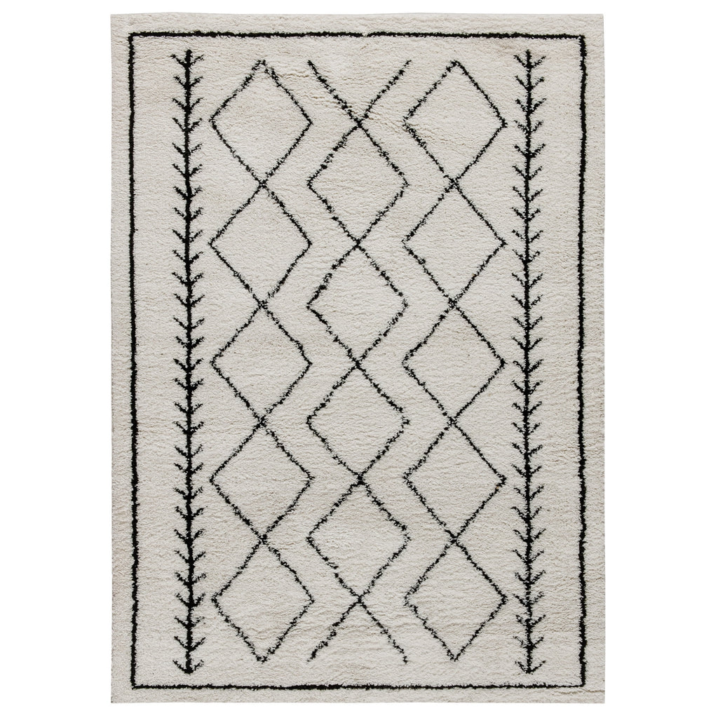 Flash Furniture Rectangular Bohemian Ivory Area Rug, 5' x 7'