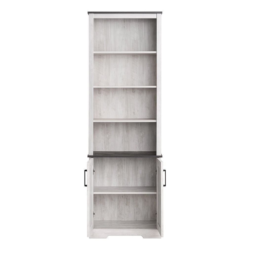 Bibliothèque Prepac Rustic Ridge, blanc délavé, 26 po L x 79,75 po H x 12,5 po P