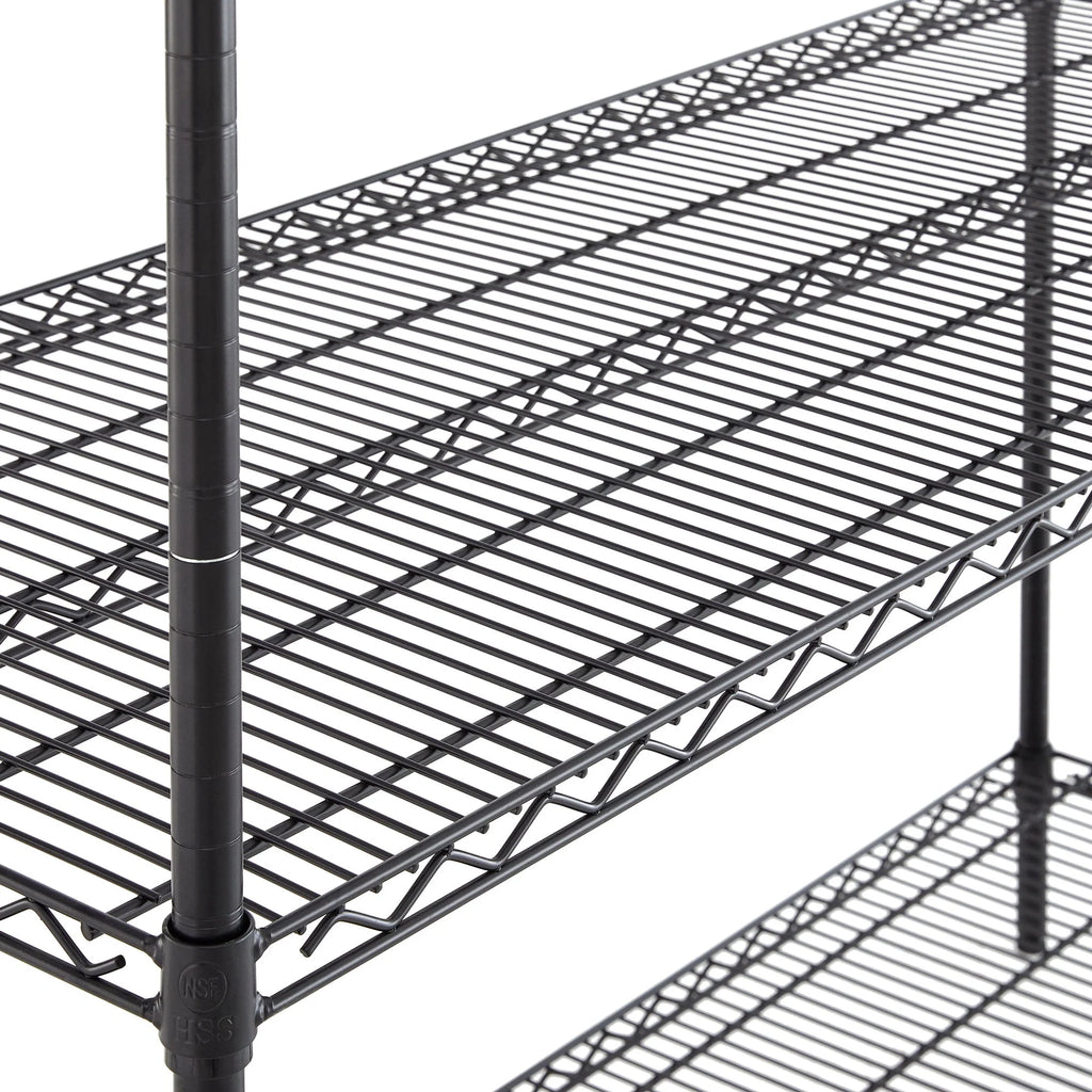 Hyper Tough Steel 4-Tier Storage Shelf Unit 72"H x 72"W x 24"D, 4000lb Total Capacity, Black
