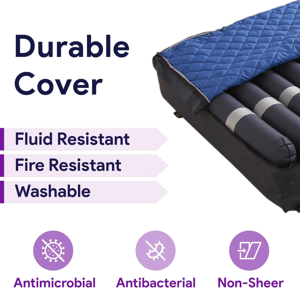 Proheal Bariatric Low Air Loss Alternating Pressure Air Mattress with Pump & Side Air Bolsters - Stages I-IV 36 x 80 x 8/11"