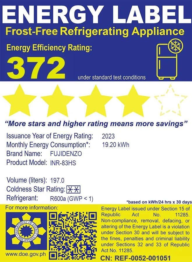 7 Cu. Ft. Refrigerator Frost-Free Inverter