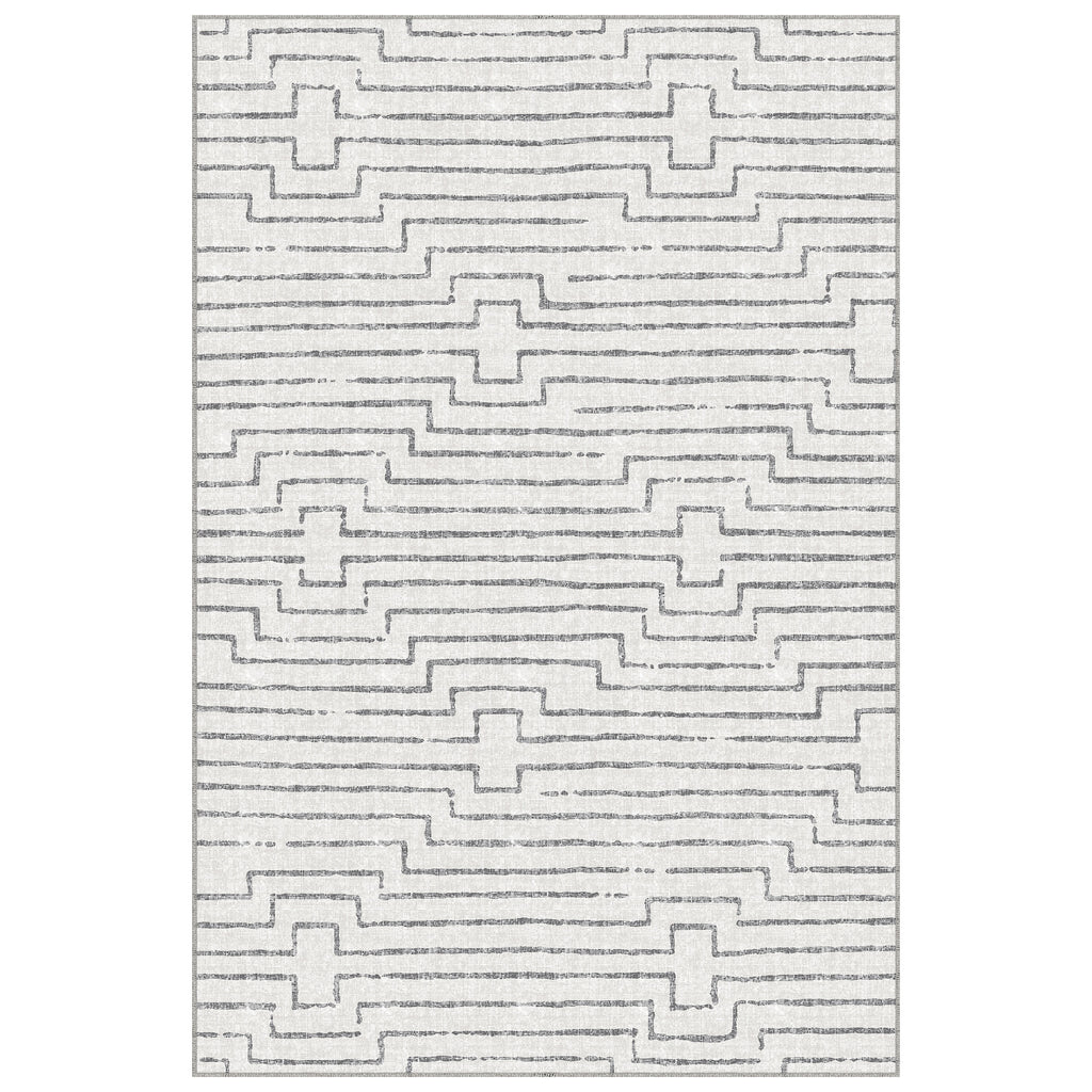 Apache Chenille Area Rug Modern Gray, 6' x 9'