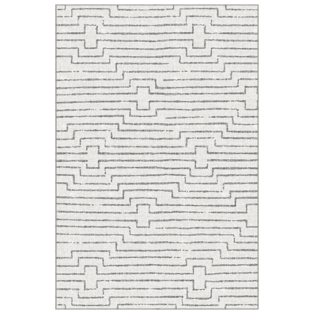 Apache Chenille Area Rug Modern Gray, 6' x 9'