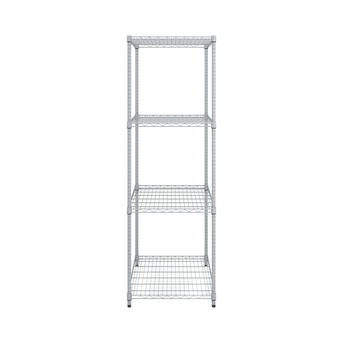 OFM Adjustable 24"W x 48"D x 72"H 4-Shelf Freestanding Shelves, Silver